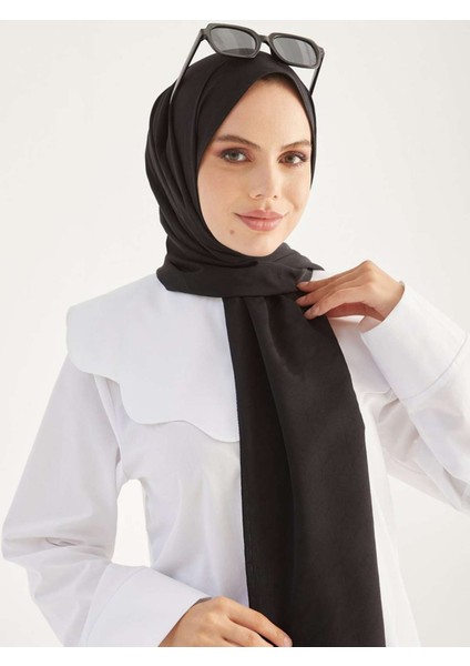 Kaz Ayağı Ipeksi Jakar Şal Siyah fiyatları