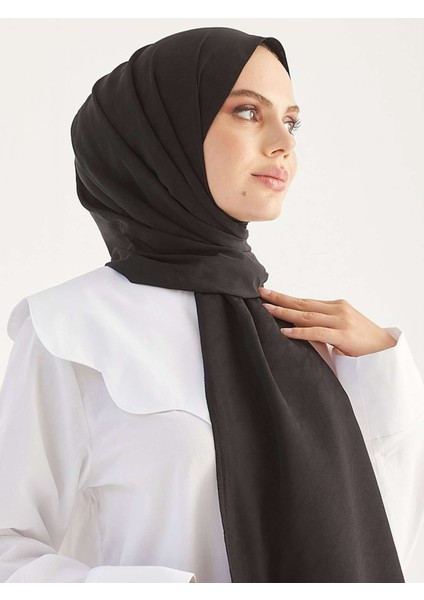 Kaz Ayağı Ipeksi Jakar Şal Siyah modelleri