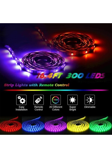 Esnek LED Bant Dizesi Işıkları IP65 5m (Yurt Dışından)