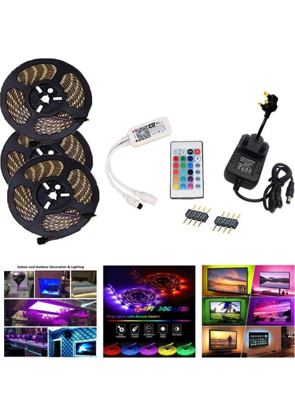 Rgb LED Strip Lights 12V Yatak Odası Tv Arka Işığı Için Güç Kaynağı Mutfak Tipi D (Yurt Dışından)