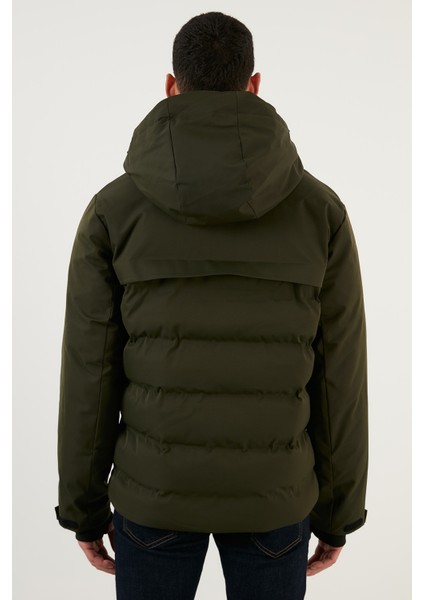 Rüzgar ve Su Geçirmez Isı Yalıtımlı Kapüşonlu Şişme Mont Erkek Mont 12225287 indirimleri