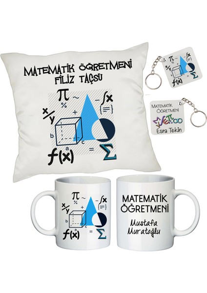 Matematik Öğretmenine Isimli Hediye Seti - Öğretmenler Günü Hediyesi