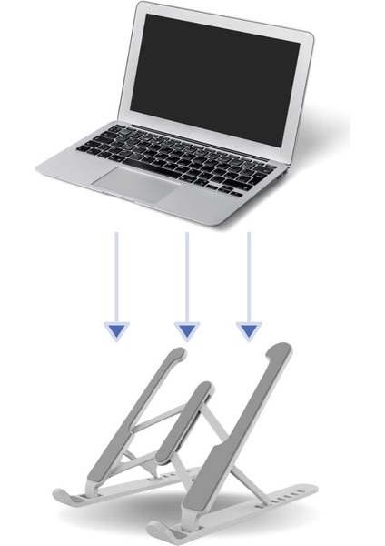 Ayarlanabilir Plastik Dizüstü Destek Tabanı Katlanabilir Taşınabilir Laptop Sehpası Yükseltici