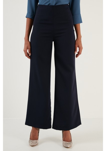 Fermuarlı Yüksek Bel Bol Paça Kumaş Pantolon Bayan Pantolon 6476004 fiyatları