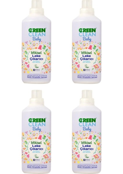 Green Clean Baby Bitkisel Leke Çıkarıcı 4 x 1 lt