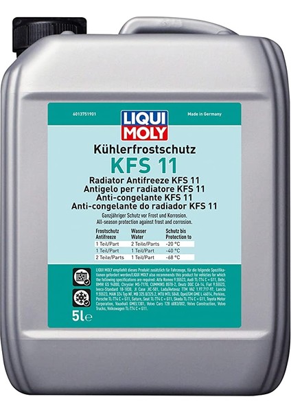 Soğutucu Hazır Karışım Raf 11 5 Lt 8809 Antifriz