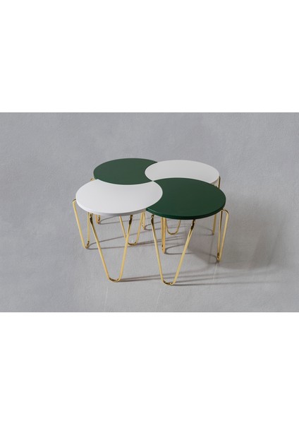 4'lü Gold Dolunay Orta Sehpa - Zigon Sehpa fiyatları