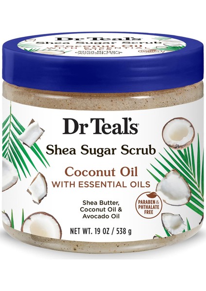 Dr.teal's Shea Sugar Scrub Coconut Oil Vücut Şeker Peeling 538GR