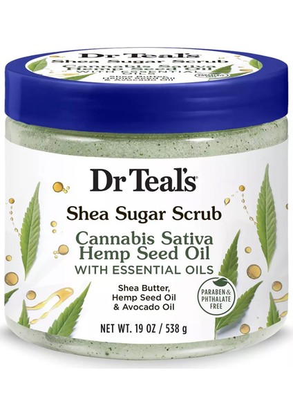 Dr.teal's Shea Sugar Scrub Hemp Seed Oil Vücut Şeker Peeling 538GR