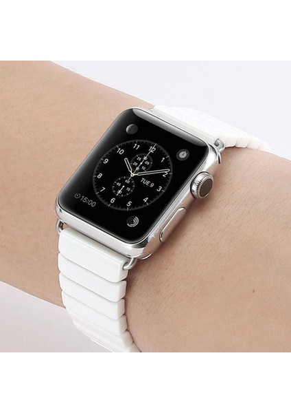 Apple Watch 2/3/4/5/6/7/8/se/ultra 42MM 44MM 45MM 49MM Seramik Baklalı (Kadifemsi Hissiyat) Kordon