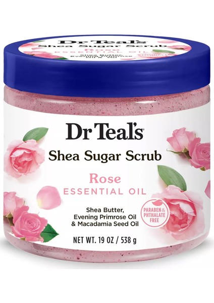 Dr.teal's Shea Sugar Scrub Rose Vücut Şeker Peeling 538GR