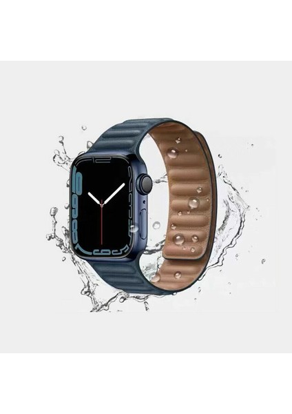 Apple Watch 2/3/4/5/6/7/8/se/ultra 42MM 44MM 45MM 49MM Mıknatıslı Deri Baklalı Kordon indirimleri