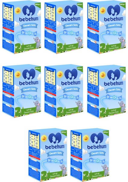 2 Devam Sütü 800 gr 6-9 Ay 8 Adet