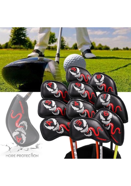 10x Golf Iron Covers Club Headkovers Tpu Tüm Markalar İçin Universal (Yurt Dışından) fırsatları
