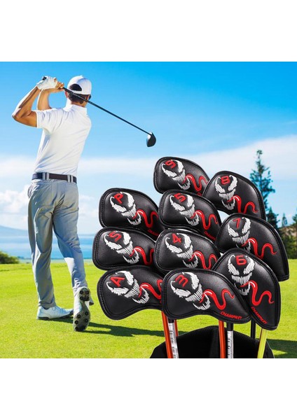 10x Golf Iron Covers Club Headkovers Tpu Tüm Markalar İçin Universal (Yurt Dışından) indirimleri