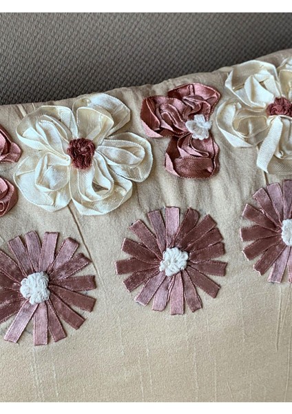 Lucky Art Vz 022 Pembe Çiçekli Yastık