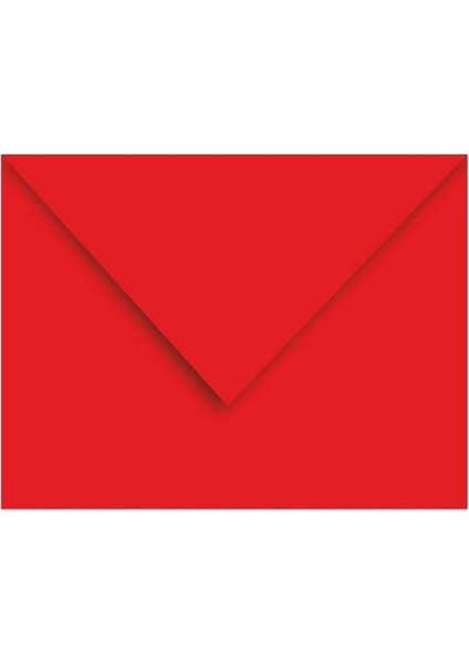 Kırmızı Davetiye Tebrik Kartı Mektup Zarf 24 Adet 13 x 18 cm