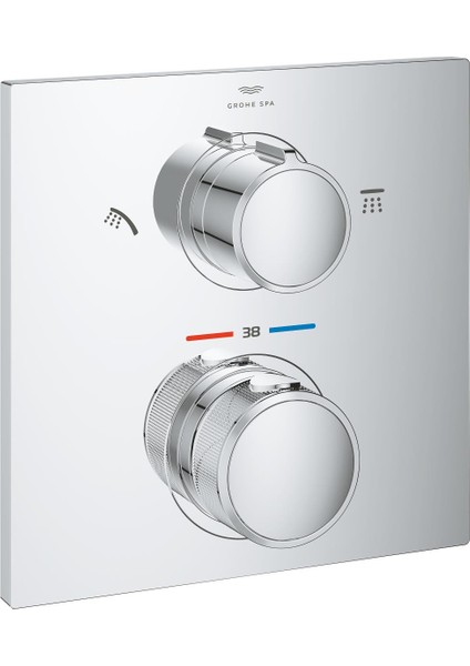 2 Yollu Yönlendiricili Termostatik Banyo Bataryası - 29181002