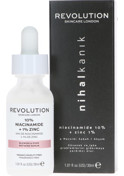 Nıhal 10% Nıacın & 1% Zınc Serum 30ML