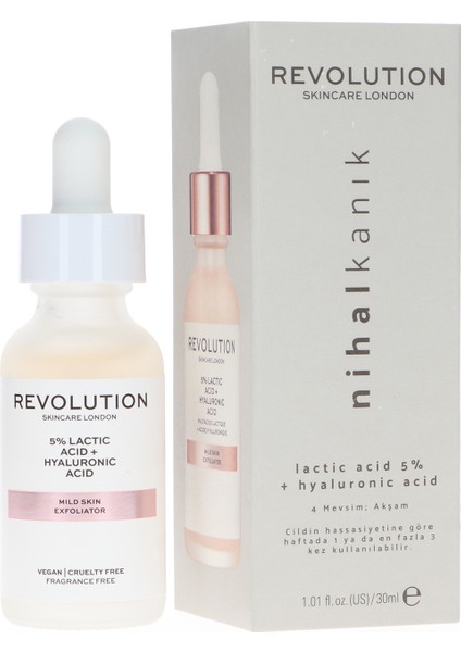 Skincare x Nihal Kanık %5 Laktik Asit ve Hyalüronik Asit Serum 30 ml