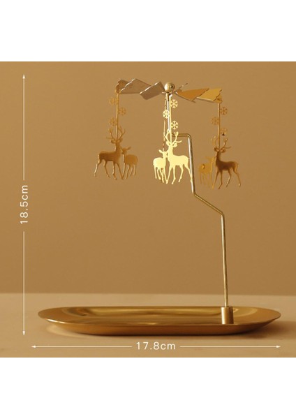 Dönen Döner Çay Işığı Mum Tutucu Standı Ay Işığı Şamdan Hediyeler Geyik (Yurt Dışından)