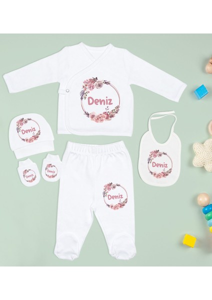 Kids Kişiye Özel Beyaz Hastane Çıkışı, Anneye Hediye, Isimli Bez Çanta, Yeni Doğan Bebek Giyim Hediyesi, 8 Parça Bebek Hediye Seti-5 fiyatları