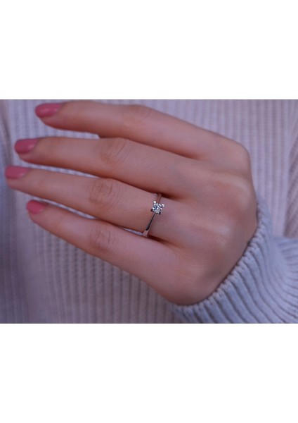 E Renk 0,20 Karat Pırlanta Tektaş Yüzük 0404R0157 fırsatları