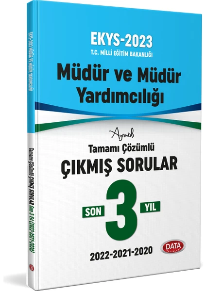 Data Yayınları 2023 MEB EKYS Müdür ve Müdür Yardımcılığı 3 Yıl Çıkmış Sorular ve Çözümleri