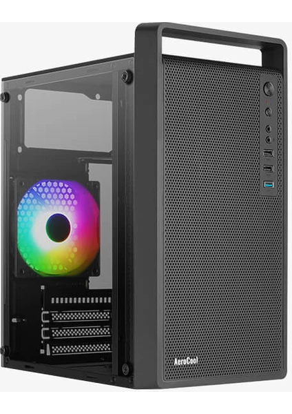 CS-109G 1X12CM Frgb Fanlı, Tam Mesh Ön Panel, Micro Atx / Mini Itx Siyah Oyuncu Kasası (AE-CS109G)