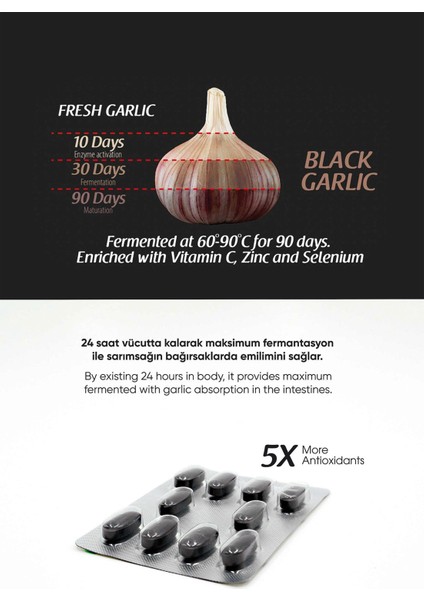 Siyah Sarımsak (Black Garlic) 60 Tablet