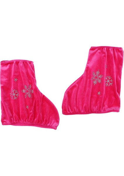2 Pcs Buz Pateni Botları, Rhinestone Gül Kırmızı - XL ile Koruyucu Boyutu S - M - L - XL - XXL Kapak (Yurt Dışından)