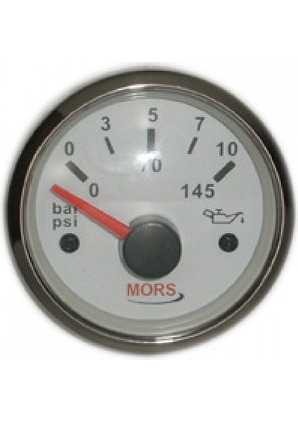 Mors Yağ Göstergesi 10 Bar Beyaz 12-24 V Ø 55 mm