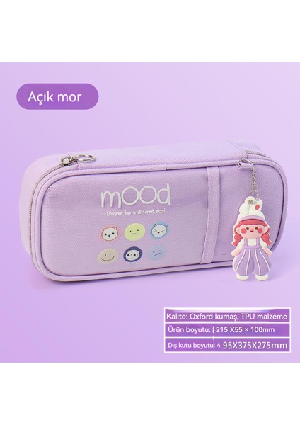 Anahtarlıklı Büyük Kapasiteli Kanvas Kalem Kutusu - Mor (Yurt Dışından) indirimleri