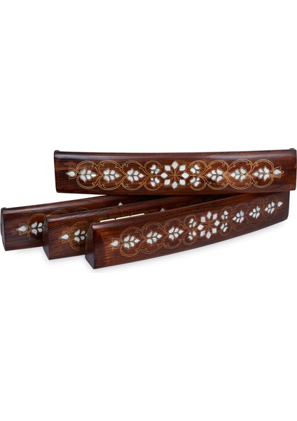 Beyaz Sedef Kakma Telkari Işlemeli Ahşap Oval Okey Takımı Elite Oyun Seti fırsatları