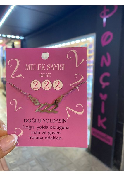 Ponçik Accessories 222- Kanatlı Melek Sayısı Kolye (Doğru Yoldasın)