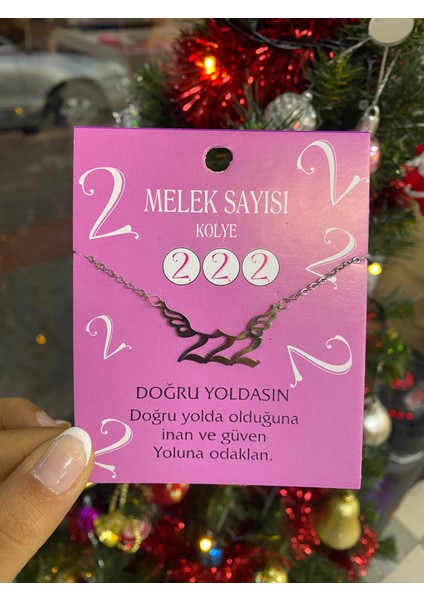 Ponçik Accessories 222- Kanatlı Melek Sayısı Kolye (Doğru Yoldasın)