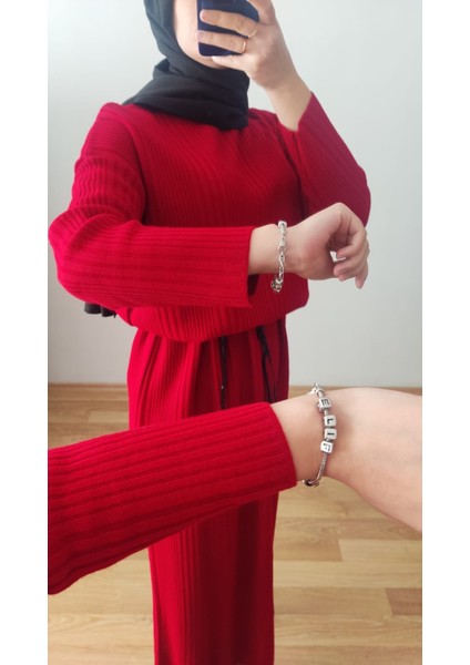Triko Uzun Tesettür Elbise ST2147 fiyatları