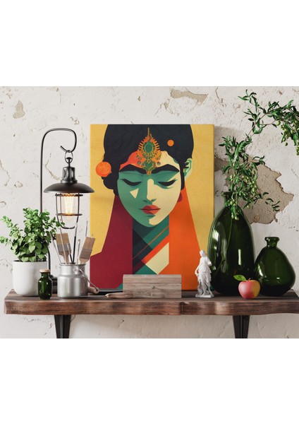 Tanrıça Krishna Portre Dekoratif Dikey Kanvas Tablo fiyatları