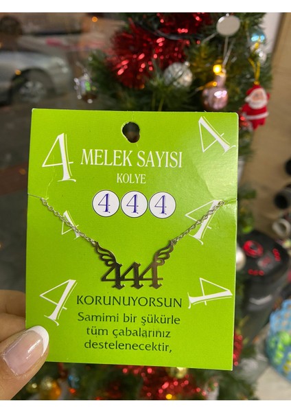 Ponçik Accessories 444- Kanatlı Melek Sayısı Kolye (Korunuyorsun)