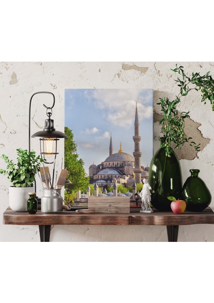Sultan Ahmed Camii Blue Mosque Dekoratif Dikey Kanvas Tablo