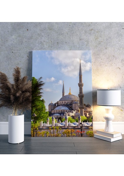 Sultan Ahmed Camii Blue Mosque Dekoratif Dikey Kanvas Tablo
