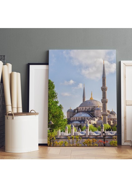 Sultan Ahmed Camii Blue Mosque Dekoratif Dikey Kanvas Tablo
