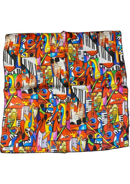 Picasso Cubic Jazz Ipek Bandana Fular