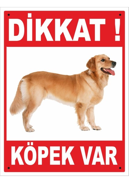 Uyarı ve Yönlendirme Levhaları " Dikkat Köpek Var" 25X35 cm Metal