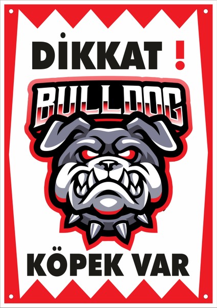 Uyarı ve Yönlendirme Levhaları " Dikkat Köpek VAR"25X35 cm Metal
