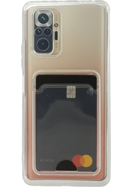 Xiaomi Redmi Note 10 Pro Kılıf Kart Şeffaf Silikon - Şeffaf