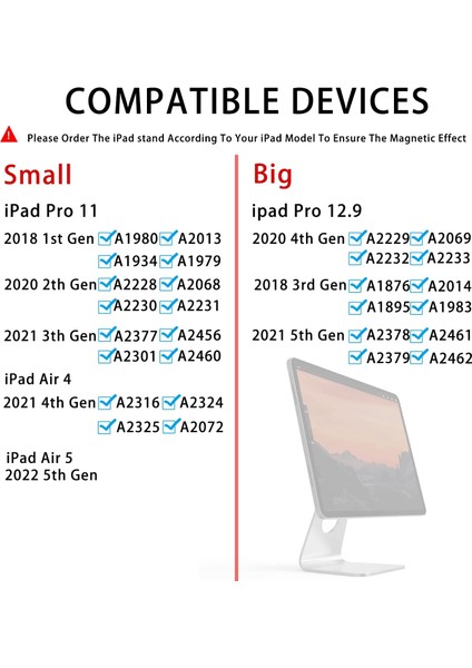 Manyetik Magsafe Metalik iPad Standı Tutucu 360 Derece Dönen Ayarlanabilir Ipad Pro 12.9 Inç 3 /4 / 5/6.nesil Ofis Tip