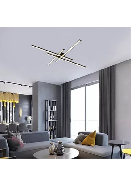 Hashtag Dekoratif Plafonyer Aplik 70CMX70CM Siyah 3000K
