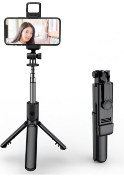 Tripod Bluetooth Kumandalı Üçü Birarada Selfie Çubuğu