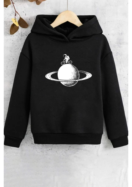 Çocuk Astronaut Rides Baskılı Sweatshirt